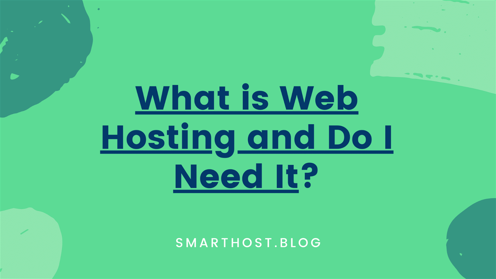This image is providing information about web hosting and whether it is necessary for a website.