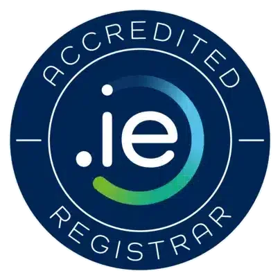 .IE Domain name Logo with link to confirmation page showing that SmartHost is a .ie Accredited Registrar.