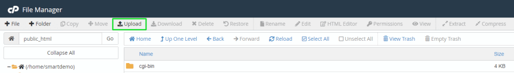 The image shows a web-based file manager interface for managing files on a server, with functions like upload, delete, and edit available.