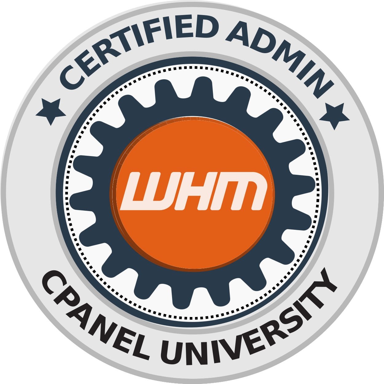 cPanel University WHM Certified Administrator Badge